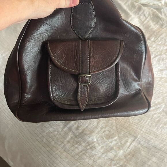 Colorful Patterned Duffel Bag with Leather Accents from Morocco. Handmade! New. - Picture 7 of 11